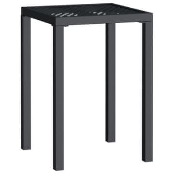 Vidaxl Vrtna miza antracitna 50x50x72 cm jeklo