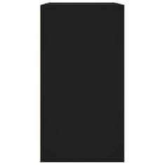 Greatstore Kozmetična omarica črna 80x40x75 cm inženirski les