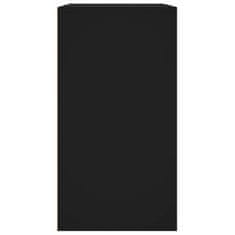 Vidaxl Kozmetična omarica črna 80x40x75 cm inženirski les