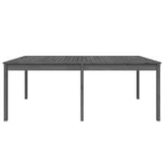 Vidaxl Vrtna miza siva 203,5x100x76 cm trdna borovina