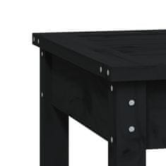 Vidaxl Vrtna klop črna 50x44x45 cm trdna borovina
