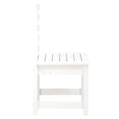 Vidaxl Vrtni stol 2 kosa bele barve 40,5x48x91,5 cm trdna borovina