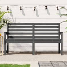 Vidaxl Vrtna klop siva 159,5x48x91,5 cm trdna borovina