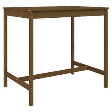 Vidaxl Vrtna miza medeno rjava 121x82,5x110 cm trdna borovina