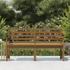 Vidaxl Vrtna klop medeno rjava 159,5x48x91,5 cm trdna borovina