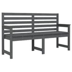Vidaxl Vrtna klop siva 159,5x48x91,5 cm trdna borovina