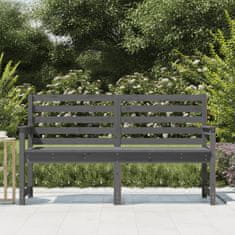 Vidaxl Vrtna klop siva 159,5x48x91,5 cm trdna borovina