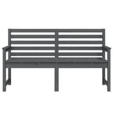 Vidaxl Vrtna klop siva 159,5x48x91,5 cm trdna borovina