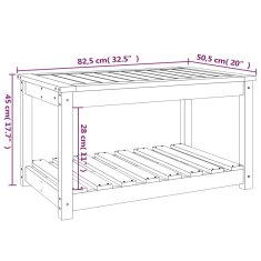 Vidaxl Vrtna miza 82,5x50,5x45 cm trdna borovina