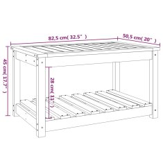 Vidaxl Vrtna miza medeno rjava 82,5x50,5x45 cm trdna borovina
