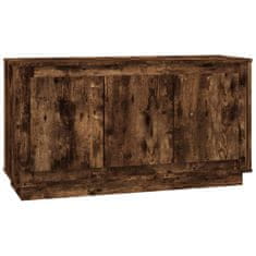 Vidaxl Komoda dimljeni hrast 102x35x55 cm inženirski les
