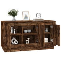 Vidaxl Komoda dimljeni hrast 102x35x55 cm inženirski les