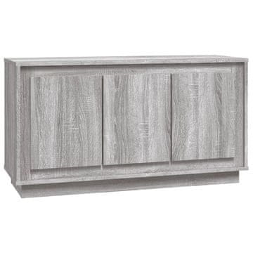 Vidaxl Komoda siva sonoma 102x35x55 cm inženirski les