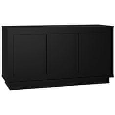 Vidaxl Komoda črna 102x35x55 cm inženirski les