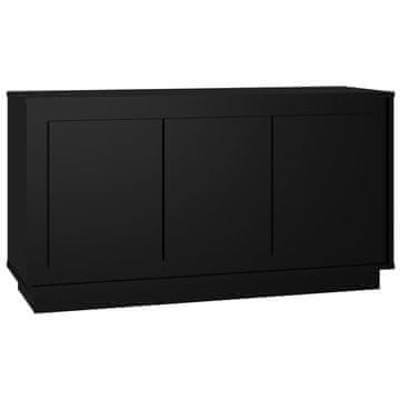 Vidaxl Komoda črna 102x35x55 cm inženirski les