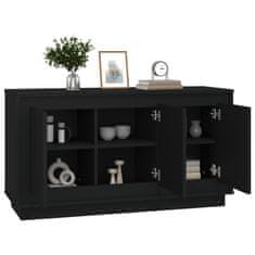 Vidaxl Komoda črna 102x35x55 cm inženirski les