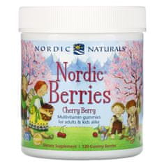 Nordic Naturals Nordic Berries Multivitamin za otroke, češnja, 120 gumijevk