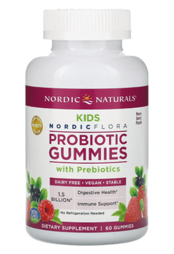 Nordic Naturals Nordic Flora Probiotic Kids, probiotiki za otroke, 60 gumijastih bombonov