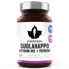 Puhdistamo Betain HCL (betain HCl + pepsin) - 60 kapsul