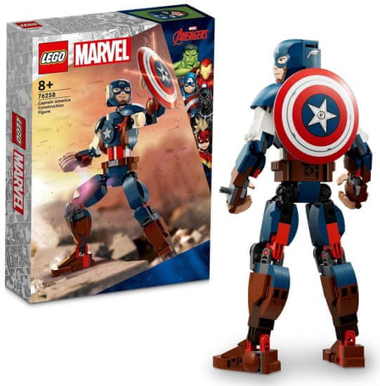 LEGO Marvel 76258 sestavljiva figura: Kapitan Amerika