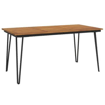 Vidaxl Vrtna miza z nogami V oblike 160x80x75 cm trden akacijev les