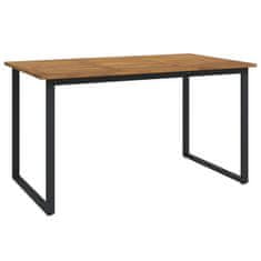 Vidaxl Vrtna miza z nogami U oblike 140x80x75 cm trden akacijev les