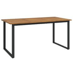 shumee Vrtna miza z nogami U oblike 160x80x75 cm trden akacijev les