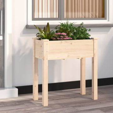 Vidaxl vidaXL Stojalo za rastline z oblogo 71x37x76 cm masivni jelkov les