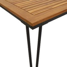 Vidaxl Vrtna miza z nogami V oblike 140x80x75 cm trden akacijev les