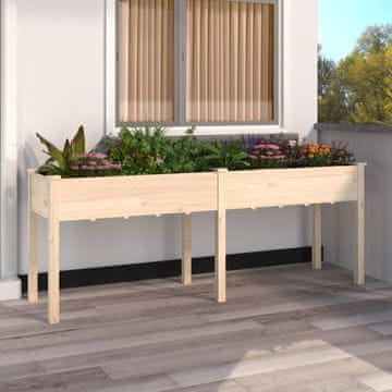 Vidaxl vidaXL Stojalo za rastline z oblogo 203x53x76 cm masivni jelkov les