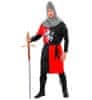 Moški pustni kostum Vitez Križar Rdeč, L