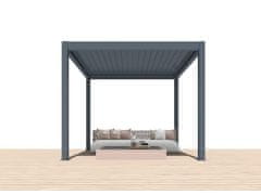 MS VISCOM Bioklimatska pergola 2,86 x 2,86 m; temno siva