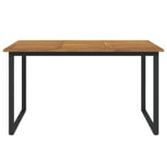 Vidaxl Vrtna miza z nogami U oblike 140x80x75 cm trden akacijev les