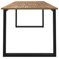 Vidaxl Vrtna miza z nogami U oblike 200x90x75 cm trden akacijev les