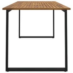 Vidaxl Vrtna miza z nogami U oblike 160x80x75 cm trden akacijev les