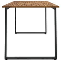 Vidaxl Vrtna miza z nogami U oblike 140x80x75 cm trden akacijev les