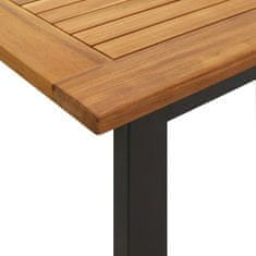 Vidaxl Vrtna miza z nogami U oblike 140x80x75 cm trden akacijev les