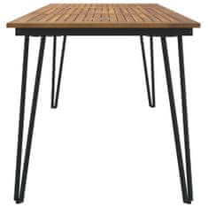 Vidaxl Vrtna miza z nogami V oblike 160x80x75 cm trden akacijev les