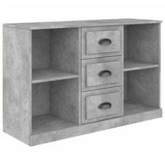 Vidaxl Komoda betonsko siva 104,5x35,5x67,5 cm inženirski les