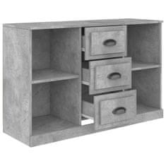 Vidaxl Komoda betonsko siva 104,5x35,5x67,5 cm inženirski les