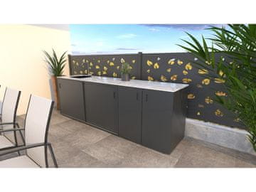 Bellano Living Letna kuhinja - Element z vrati, antracit