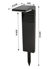 ECOLIGHT Sončna vrtna svetilka 57cm IP64