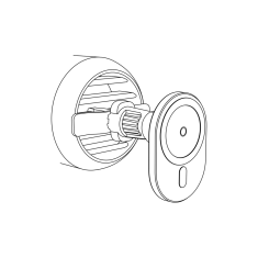 Hama Nosilec z brezžičnim polnilnikom MagCharge Car Wireless Charger FC15, združljiv s sistemom MagSafe, komplet z adapterjem