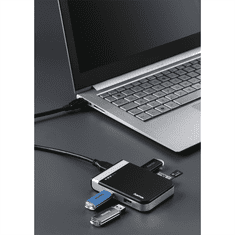 Hama USB 3.1 vozlišče/čitalnik kartic z adapterjem USB-C
