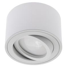 LUMILED Stropna okrogla halogenska svetilka AMAT-S 50mm bela premična cev