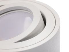 LUMILED Stropna okrogla halogenska svetilka AMAT-S 50mm bela premična cev