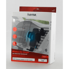 Hama FC10 Motion, brezžični avtomobilski polnilnik, Qi, za rešetko/vetrobransko steklo