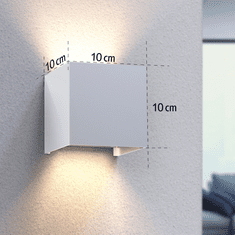 Hama Stenska luč SMART WiFi, kvadratna, 10 cm, IP44, za notranjo in zunanjo uporabo, bela