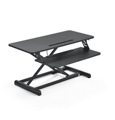 AJProsigma Mizica READY Za postavitev na fiksno mizo, da lahko delate stoje, 880x400 mm, črna