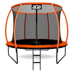 Aga SPORT EXCLUSIVE Trampolin 250 cm oranžna + zaščitna mreža + lestev